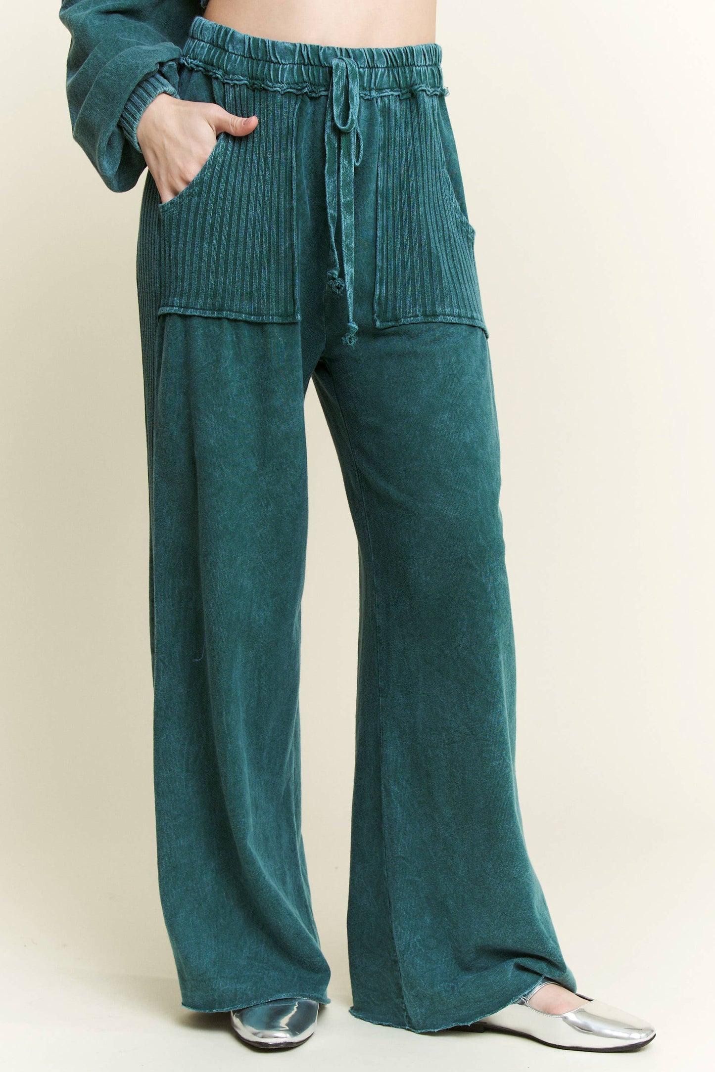 Midnight Green Knit Pants