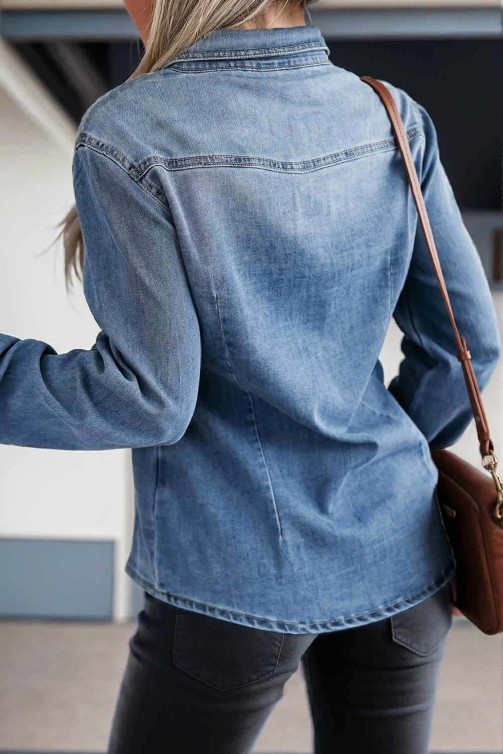 Flap Pocket Denim Shirt