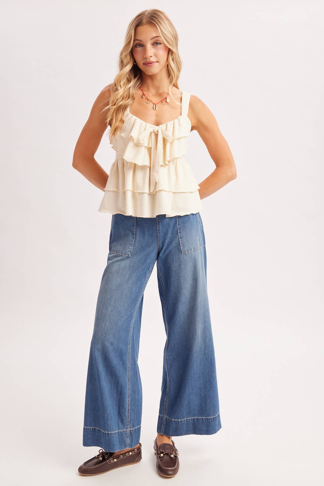 Wide Leg Denim Jeans