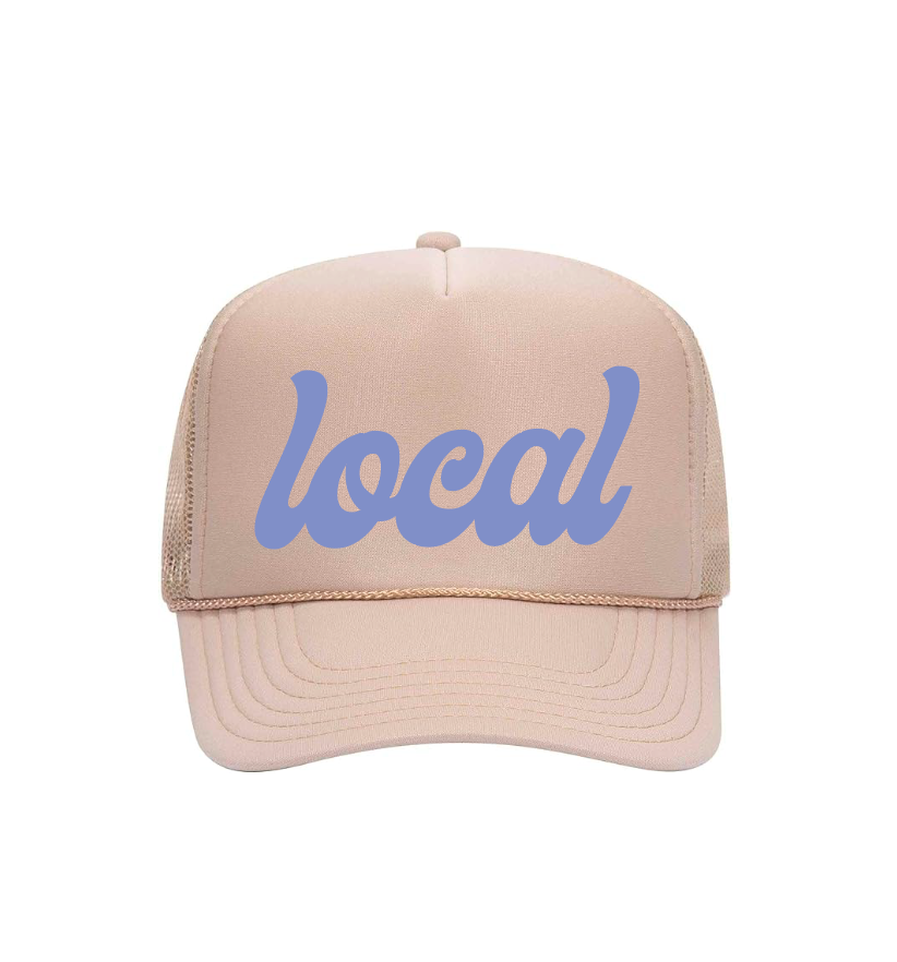 Foam Trucker Hat / Tan + Lilac