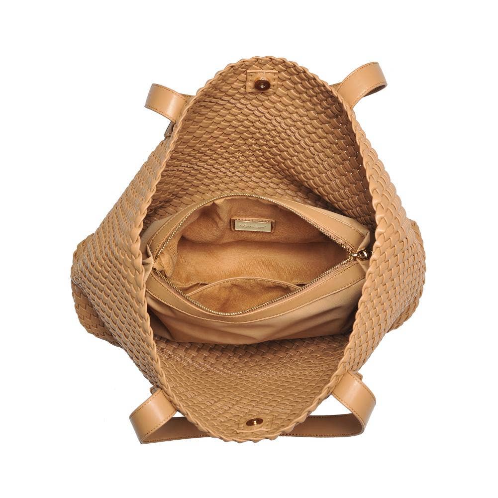 Piquant Woven Tote: Tan