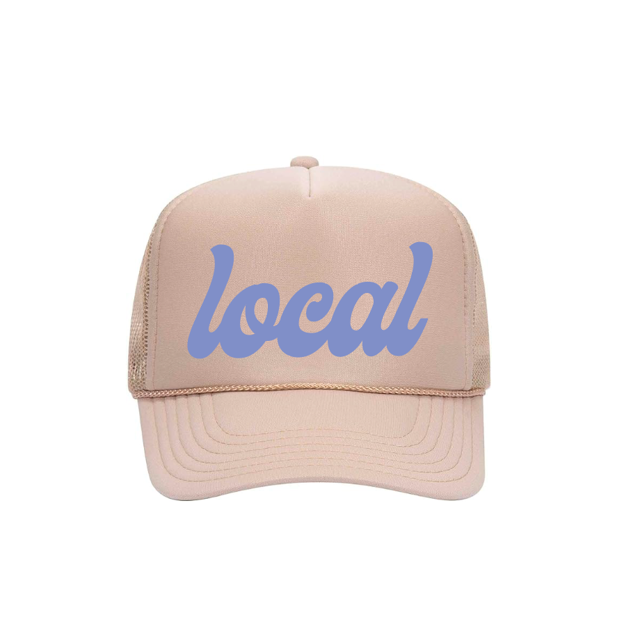 Foam Trucker Hat / Tan + Lilac