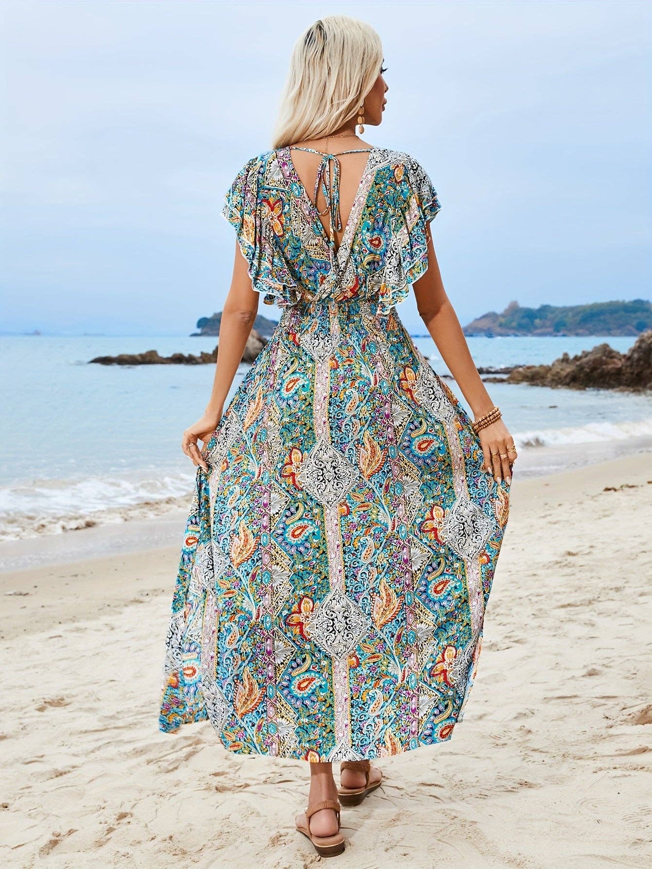 Paisley Print Dress