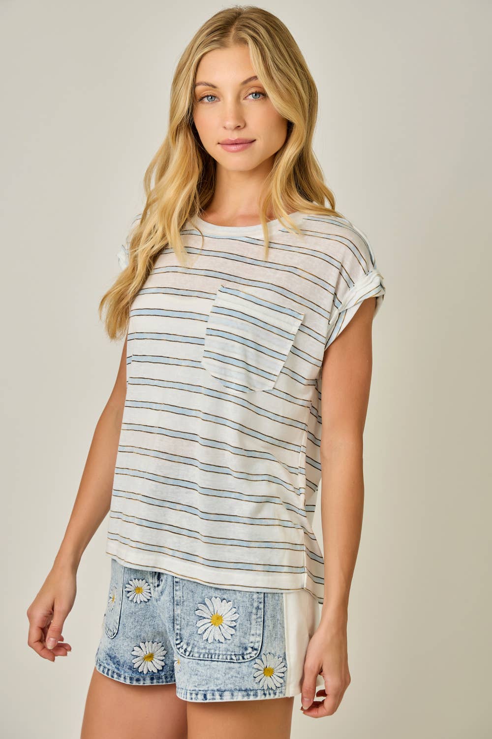 Slouchy Essential Stripe Tee