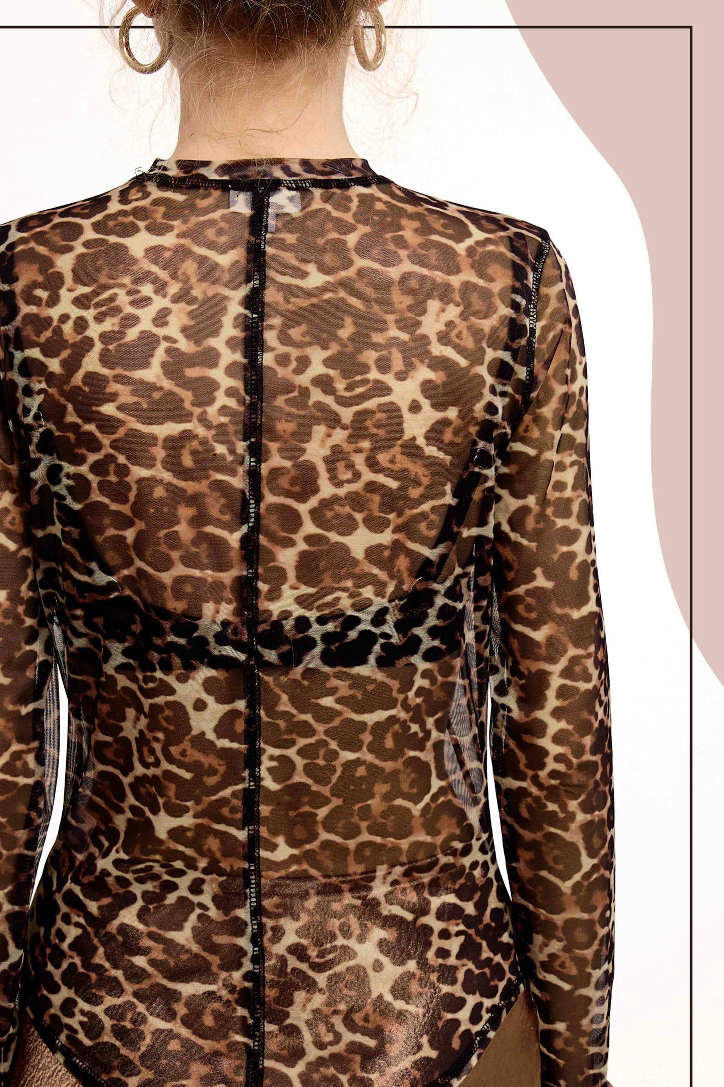 Leopard Printed Mesh Top