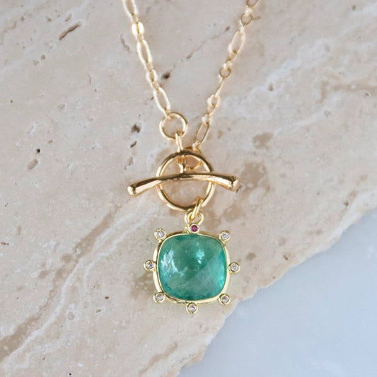 Green Fluorite Toggle Necklace