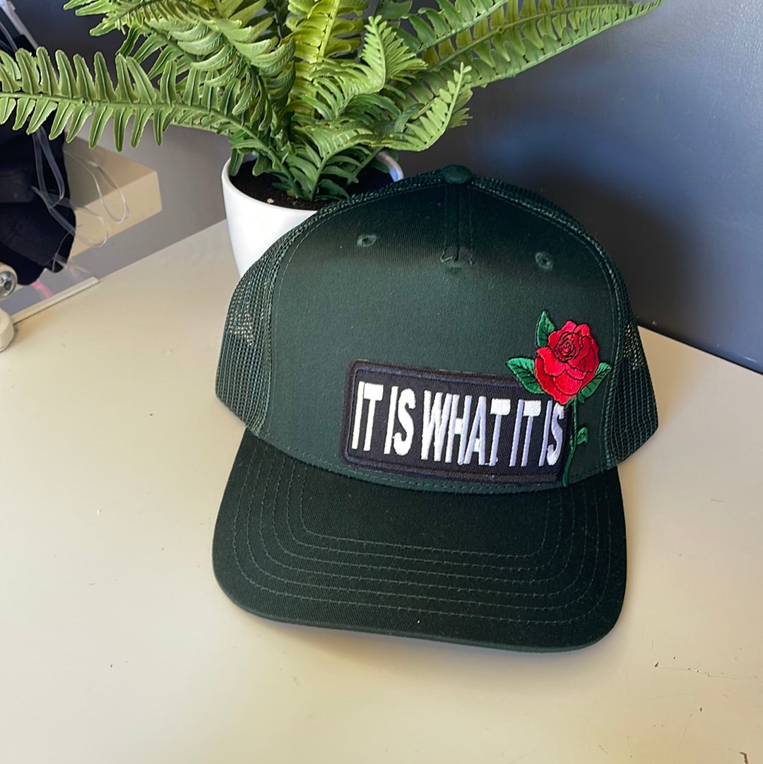 It is what it is trucker Hat - Forest