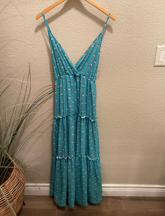 Turquoise Polka Dot Dress