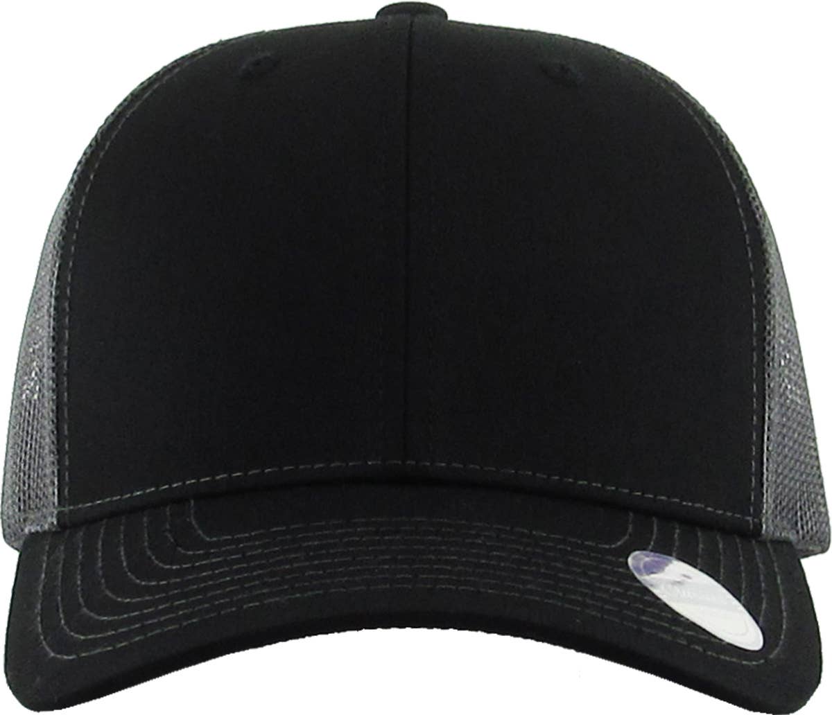 CLASSIC 6 PANEL MESH BACK: BLK-BLK