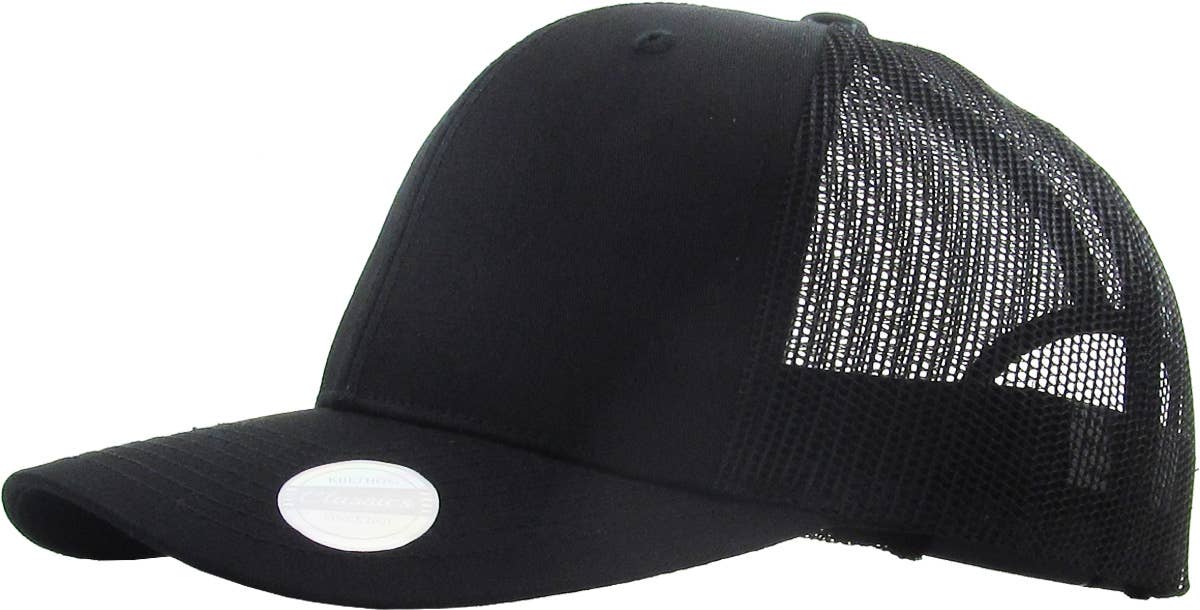 CLASSIC 6 PANEL MESH BACK: BLK-BLK