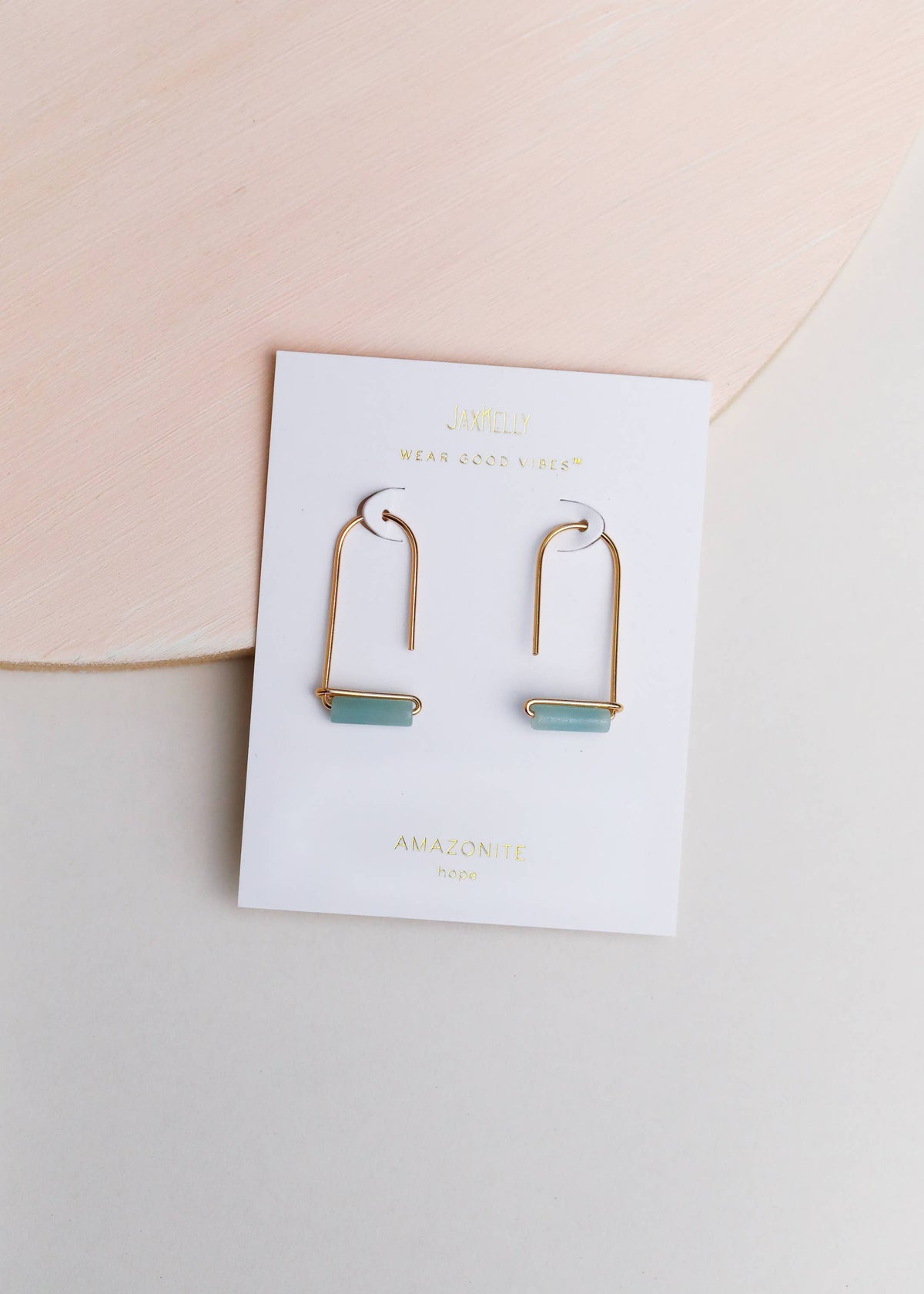 Amazonite Drop Gold Earring