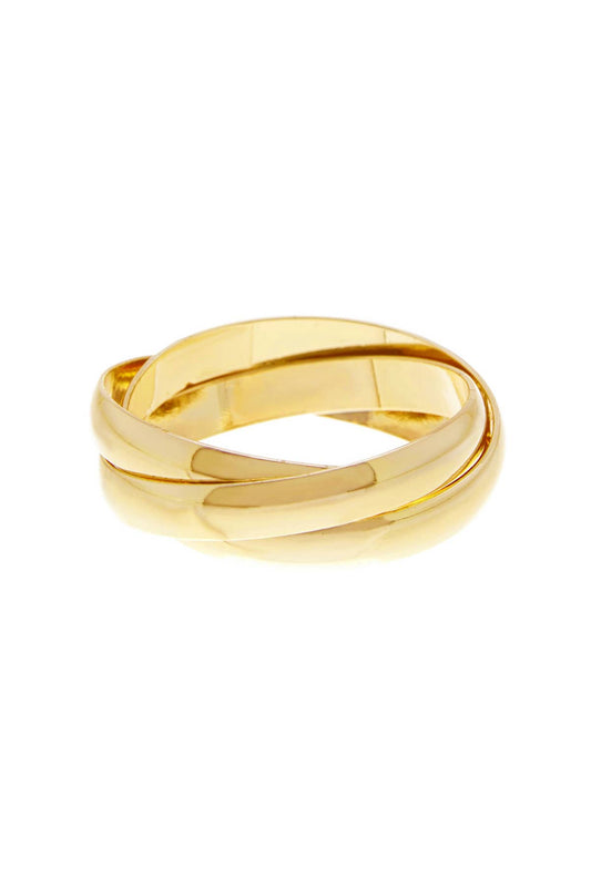 Interlocking Bands Ring - Gold plated