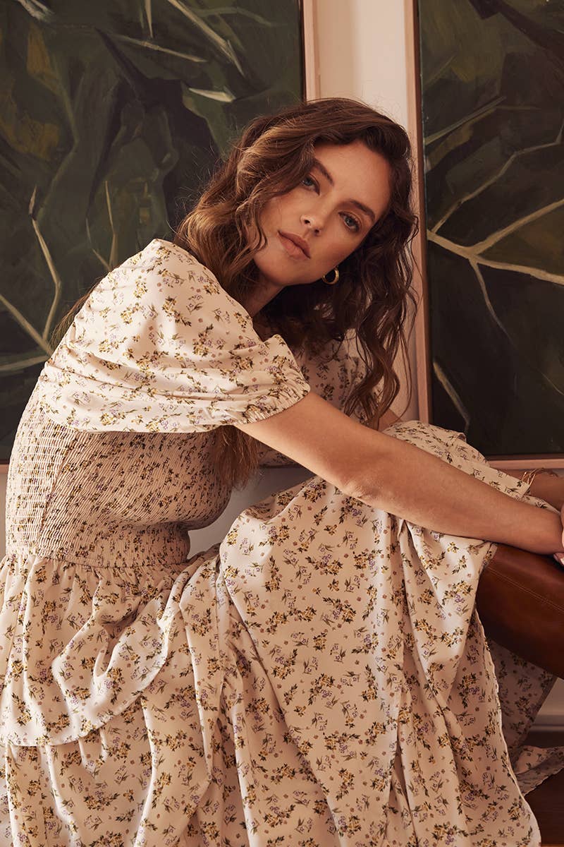 Victorian Floral Maxi Dress