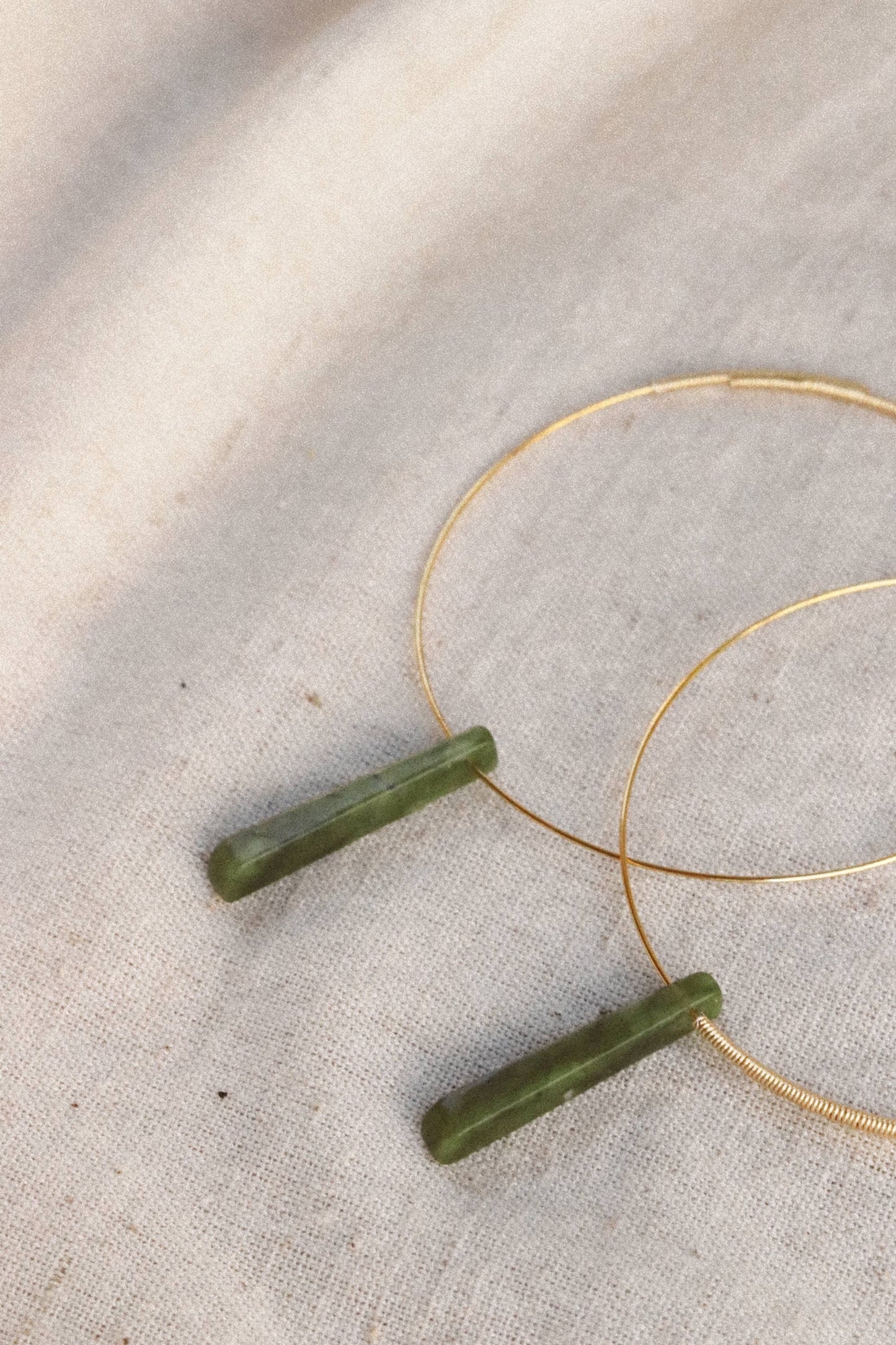 PETITE OLIVE HOOPS: GOLD