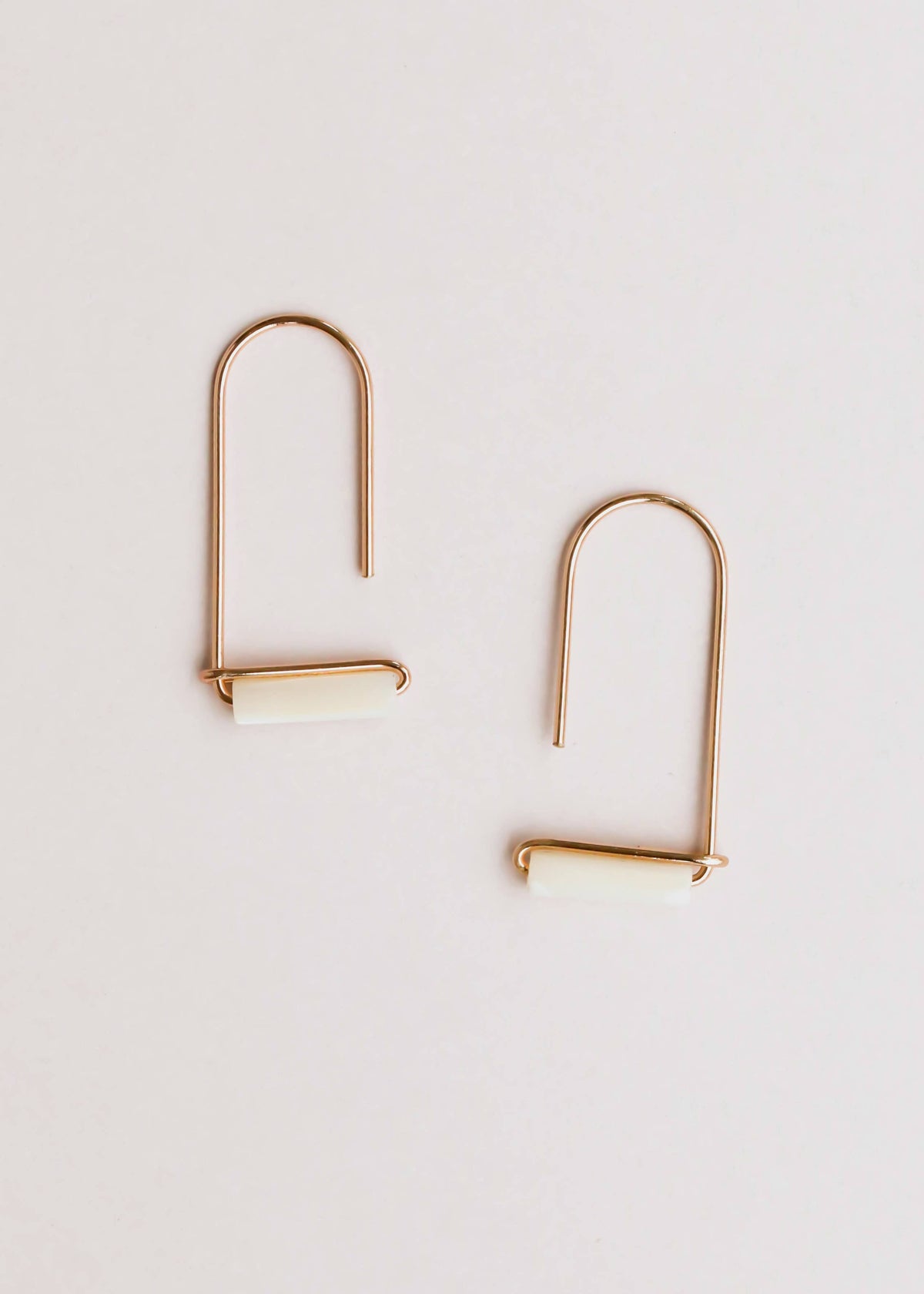 Mother of Pearl Gold Drop Earring