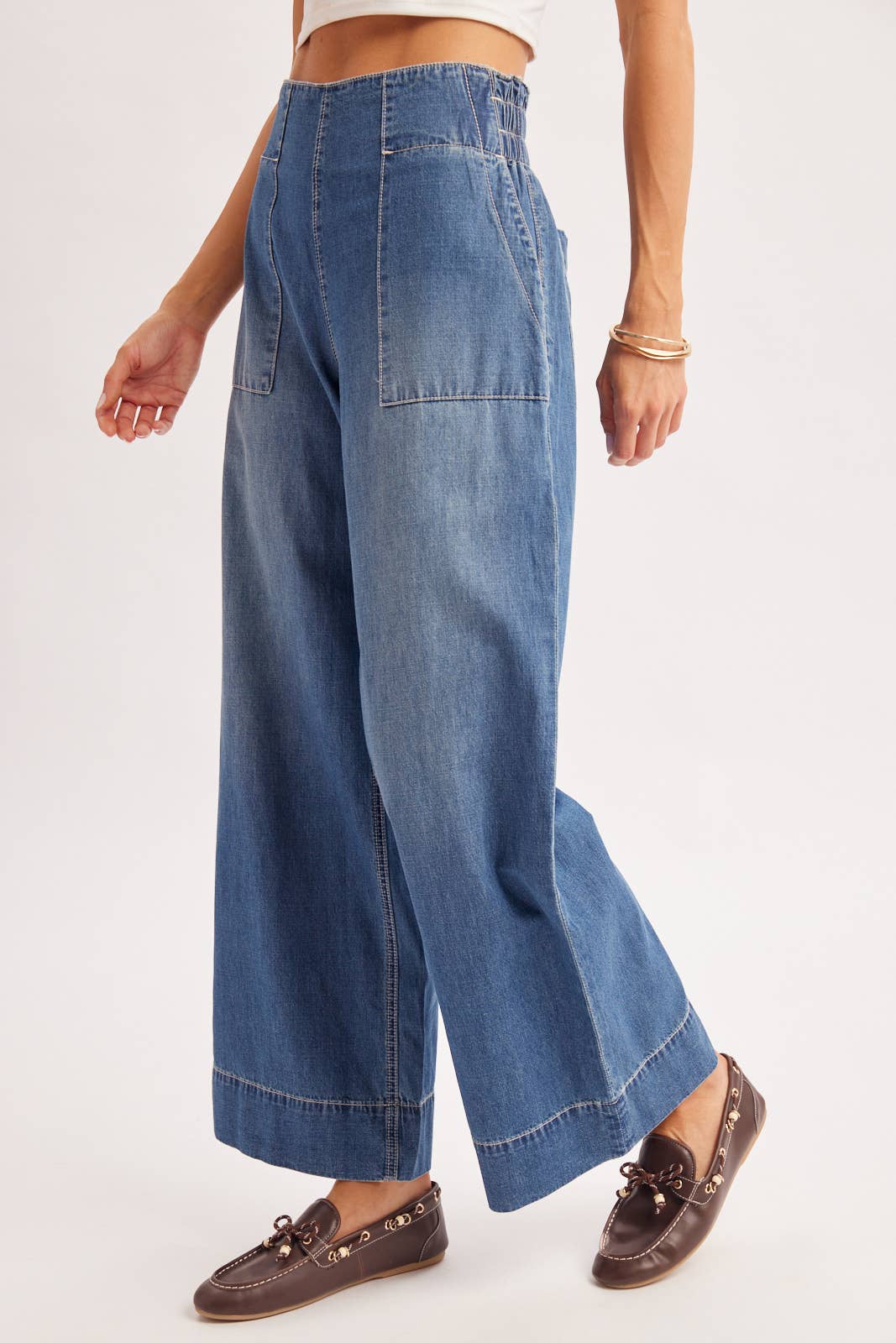 Wide Leg Denim Jeans