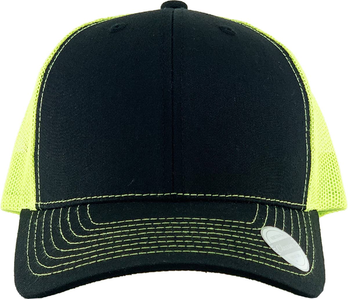 CLASSIC 6 PANEL MESH BACK: BLK-BLK