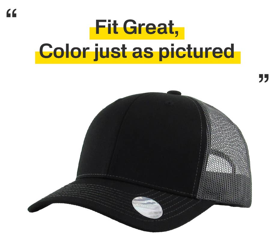 CLASSIC 6 PANEL MESH BACK: BLK-BLK