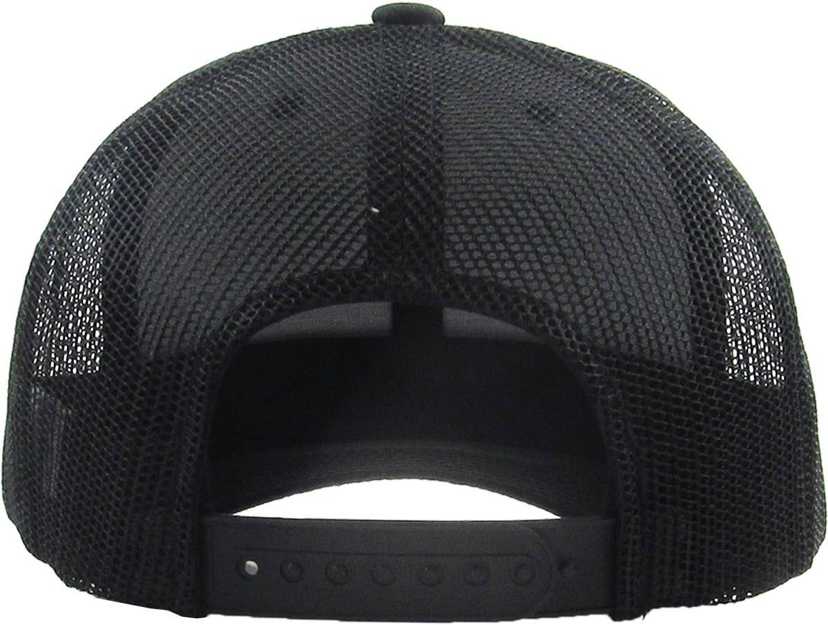 CLASSIC 6 PANEL MESH BACK: BLK-BLK