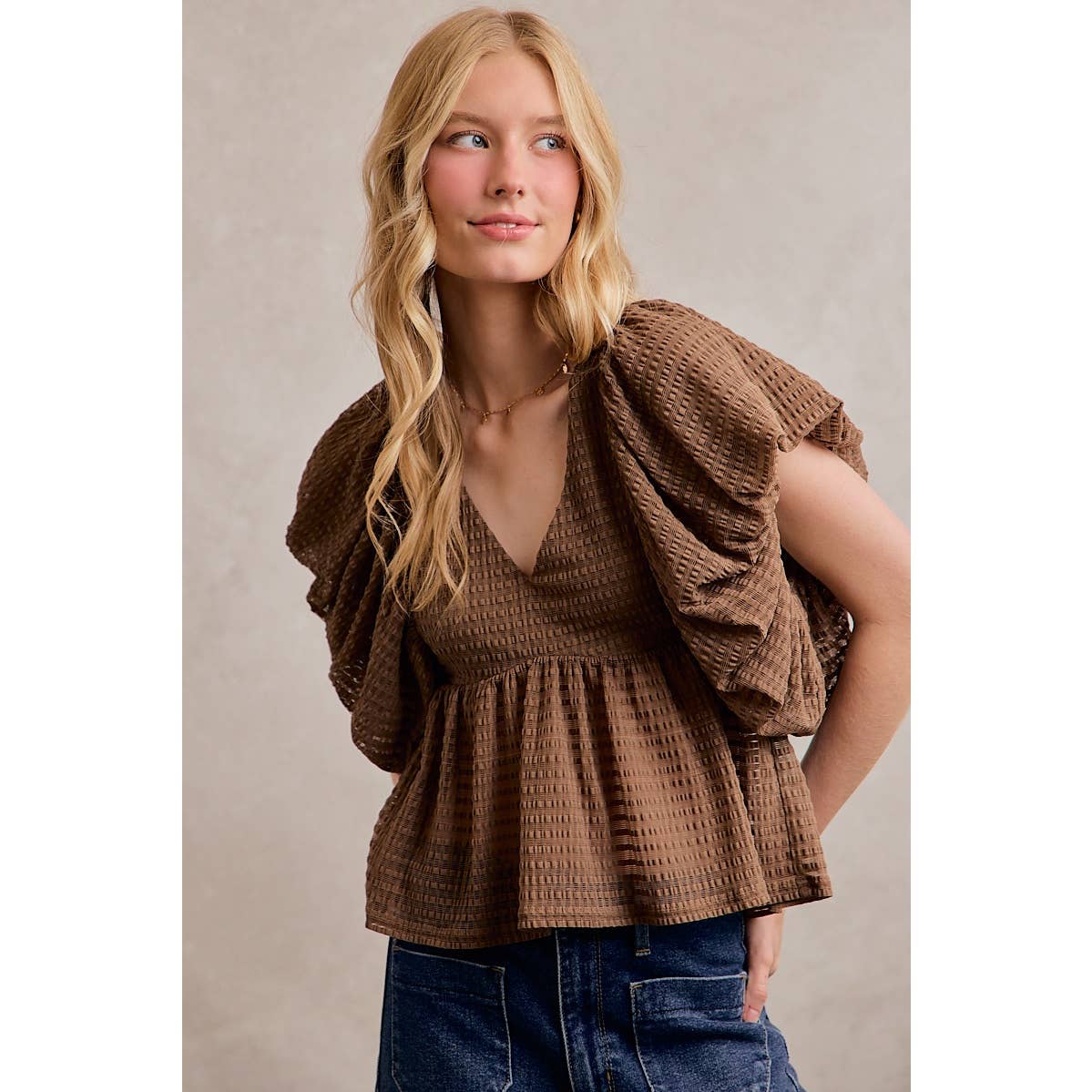 Bubble Sleeve Blouse