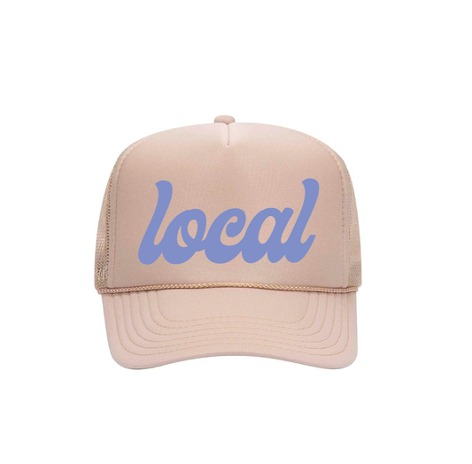 Foam Trucker Hat / Tan + Lilac