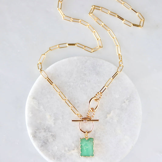 African Jade toggle Necklace