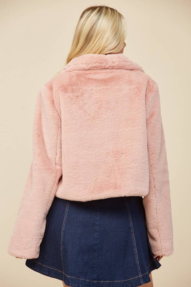 Blush Fur Cropped Jacket