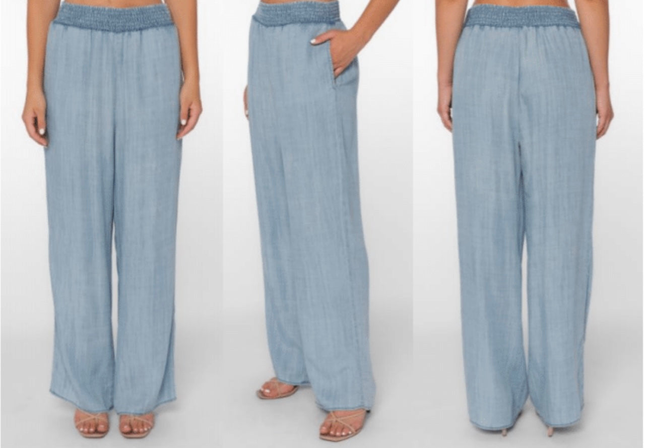 Morella pull on chambray pants