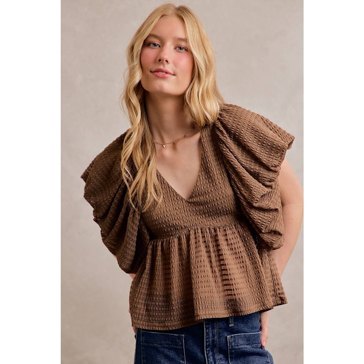Bubble Sleeve Blouse
