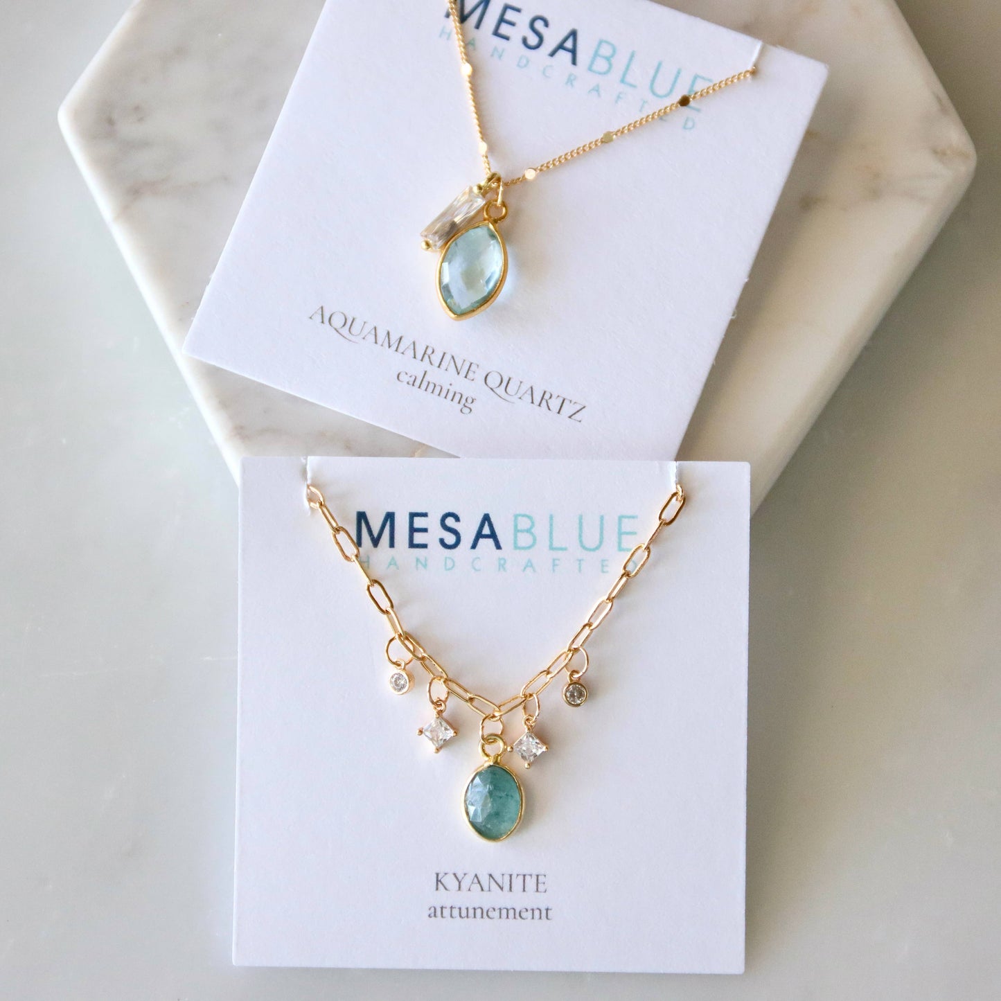 Kyanite CZ Charm Necklace