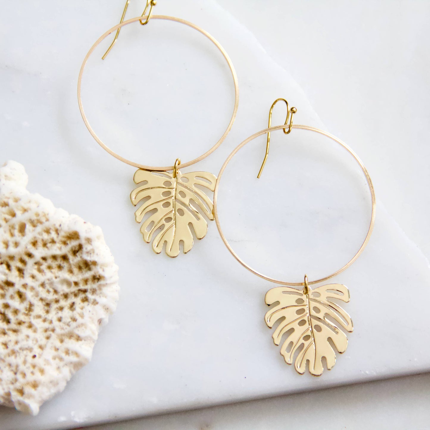 Monstera Leaf Earrings