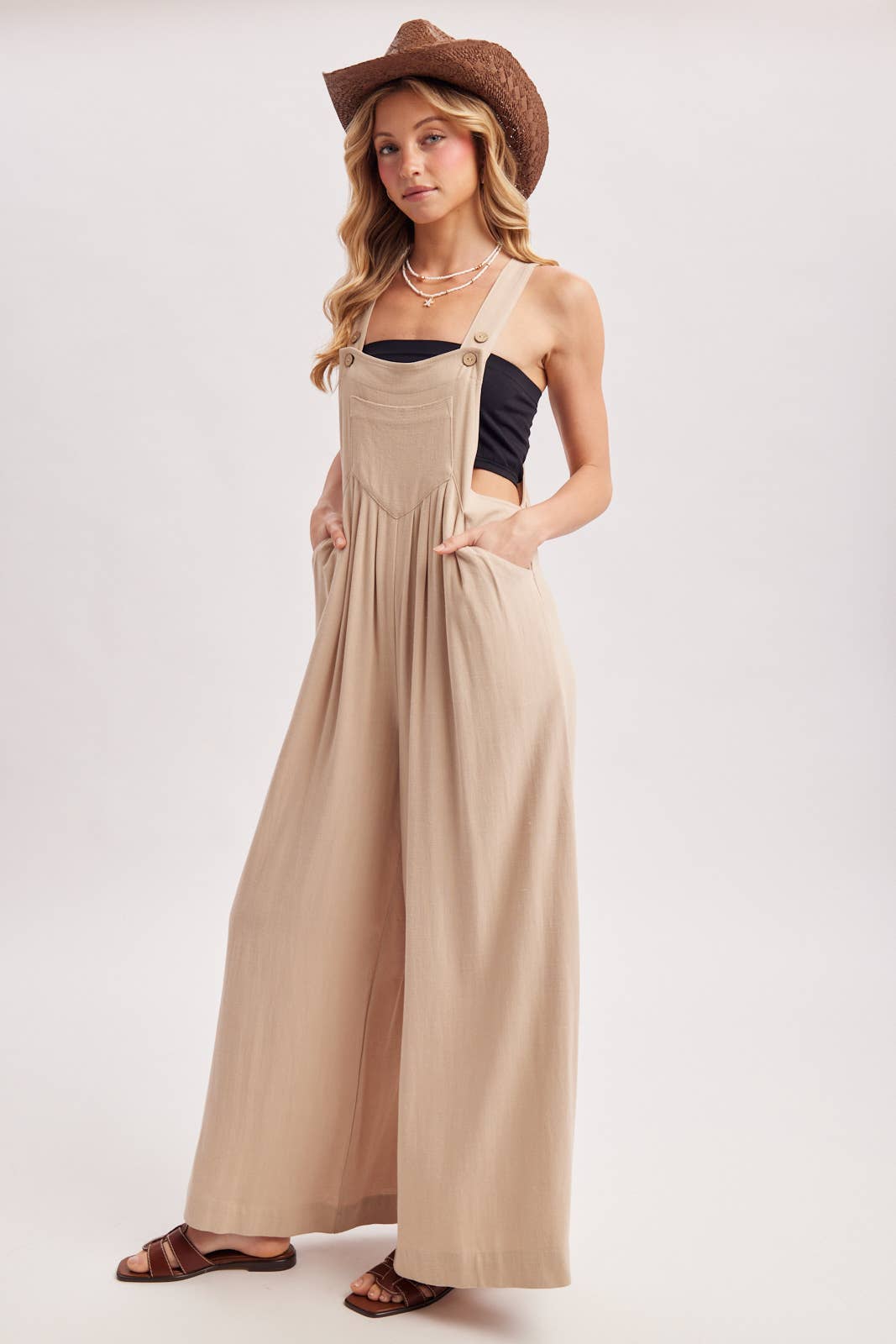 Flowy Wide Leg Overall