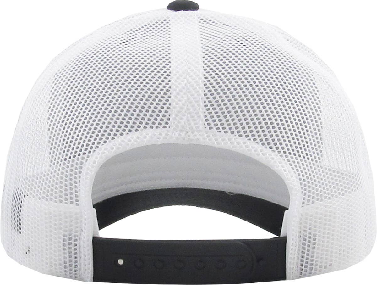 CLASSIC 6 PANEL MESH BACK: WHT-WHT