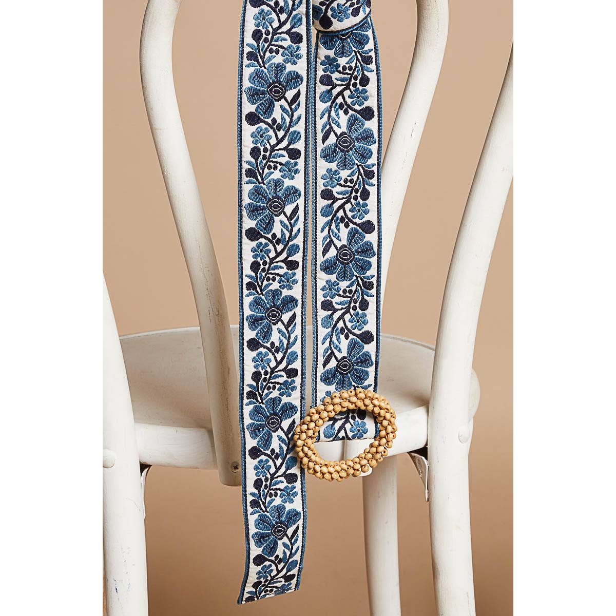 Blue Embroidered Belt