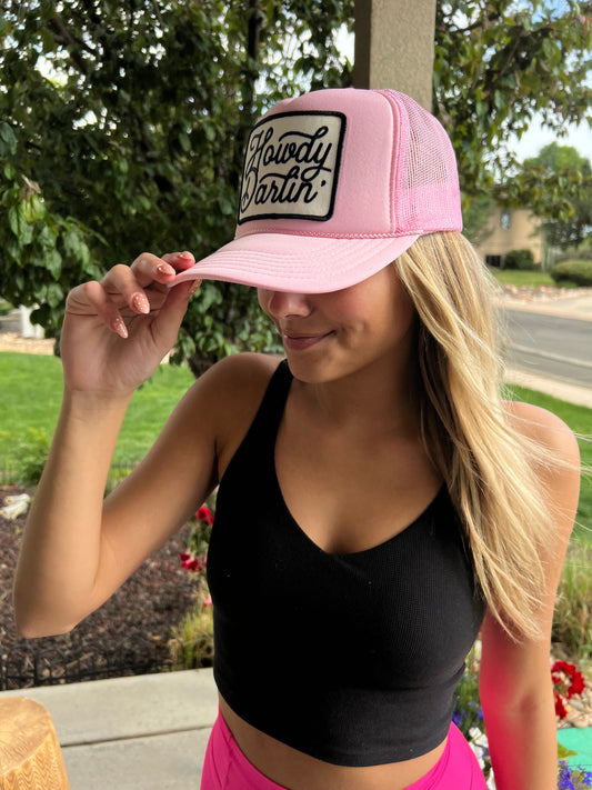 Howdy Darlin' Pink Trucker Hat