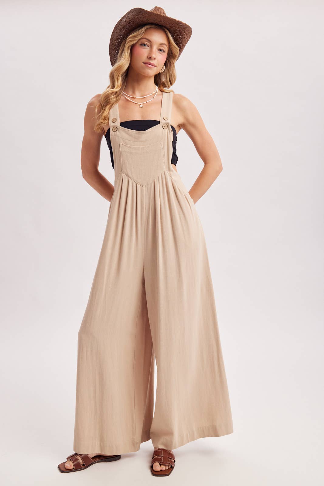 Flowy Wide Leg Overall