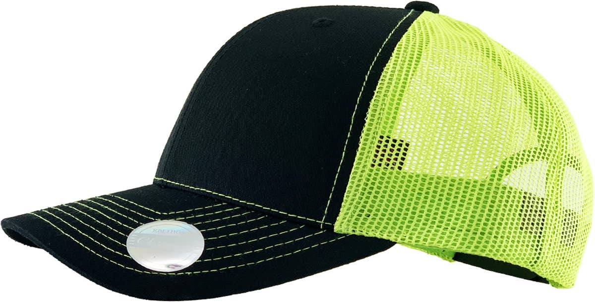 CLASSIC 6 PANEL MESH BACK: BLK-BLK