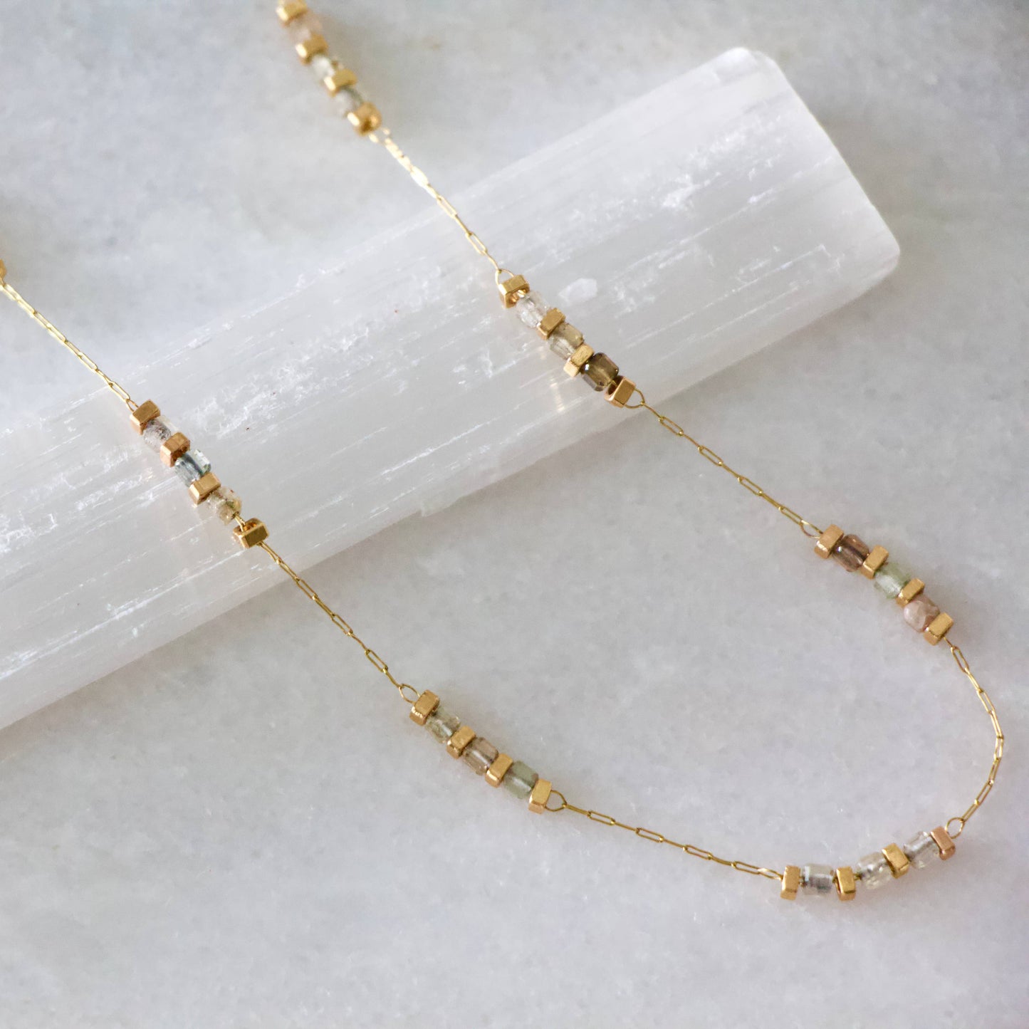 Square Labradorite Stone Beaded Chain