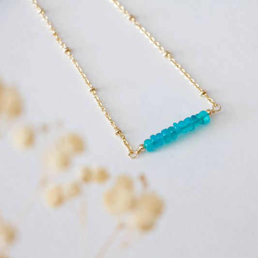 Blue Ethiopian Opal Necklace 