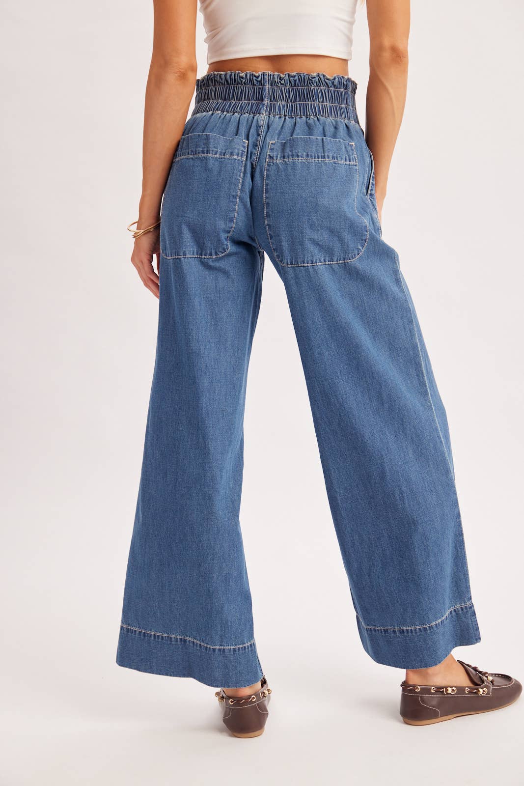 Wide Leg Denim Jeans
