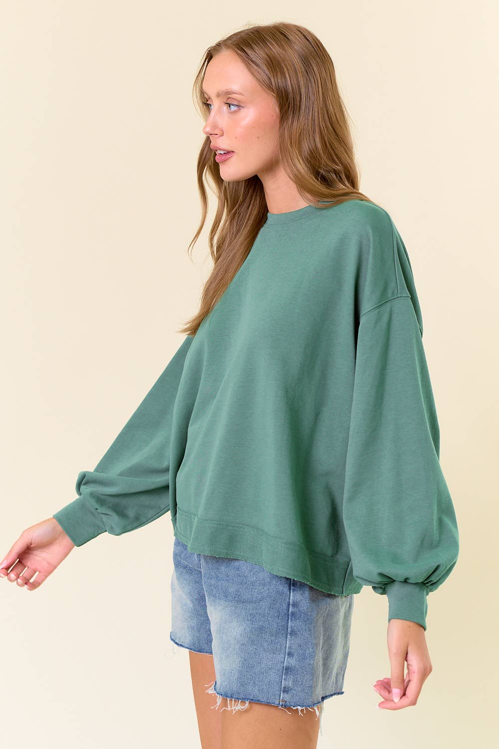 Teal Over-Sized Sweatshirt