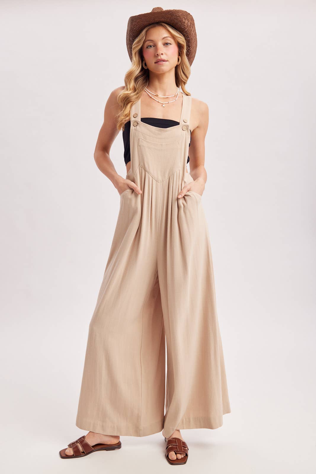 Flowy Wide Leg Overall