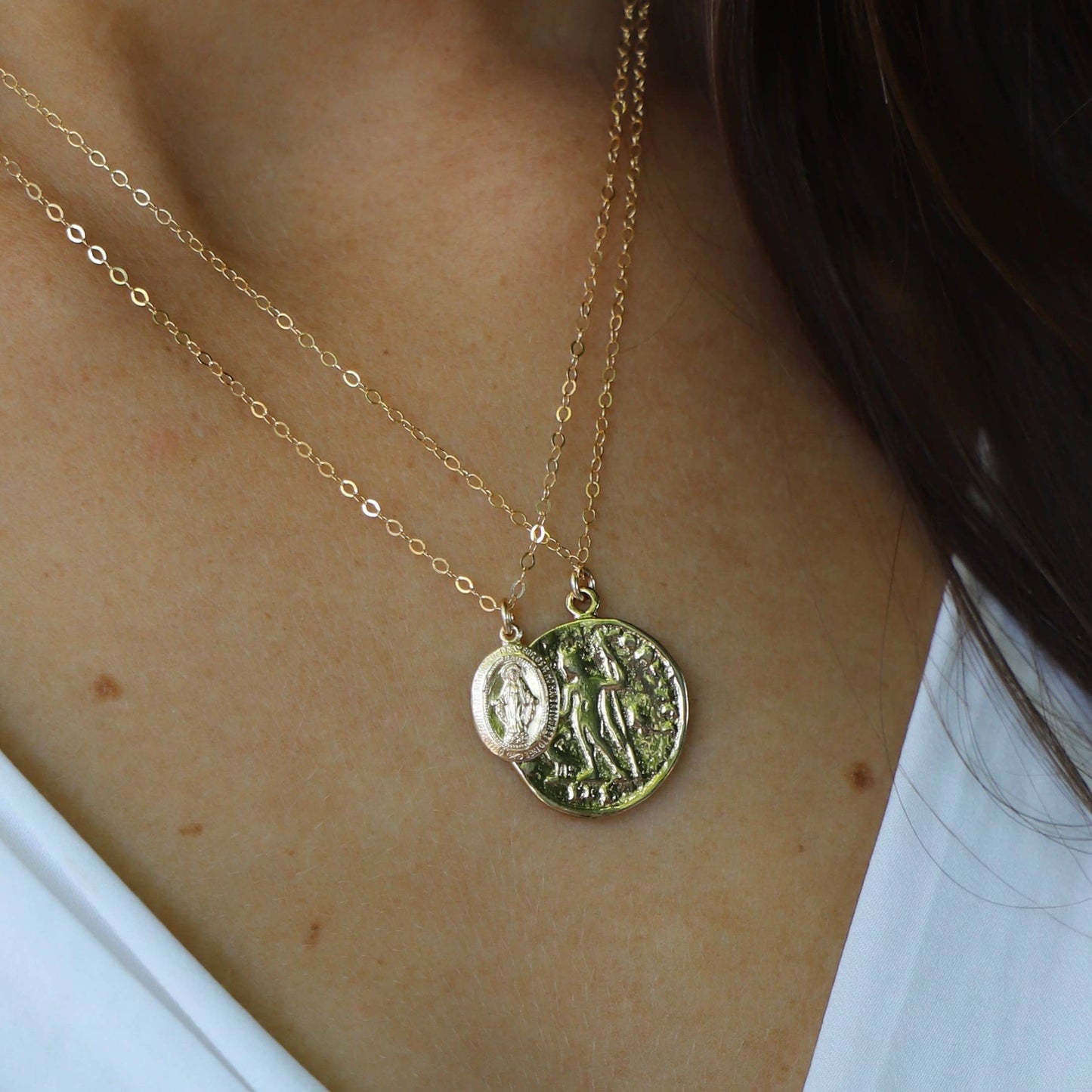 SASHA COIN NECKLACE: Gold