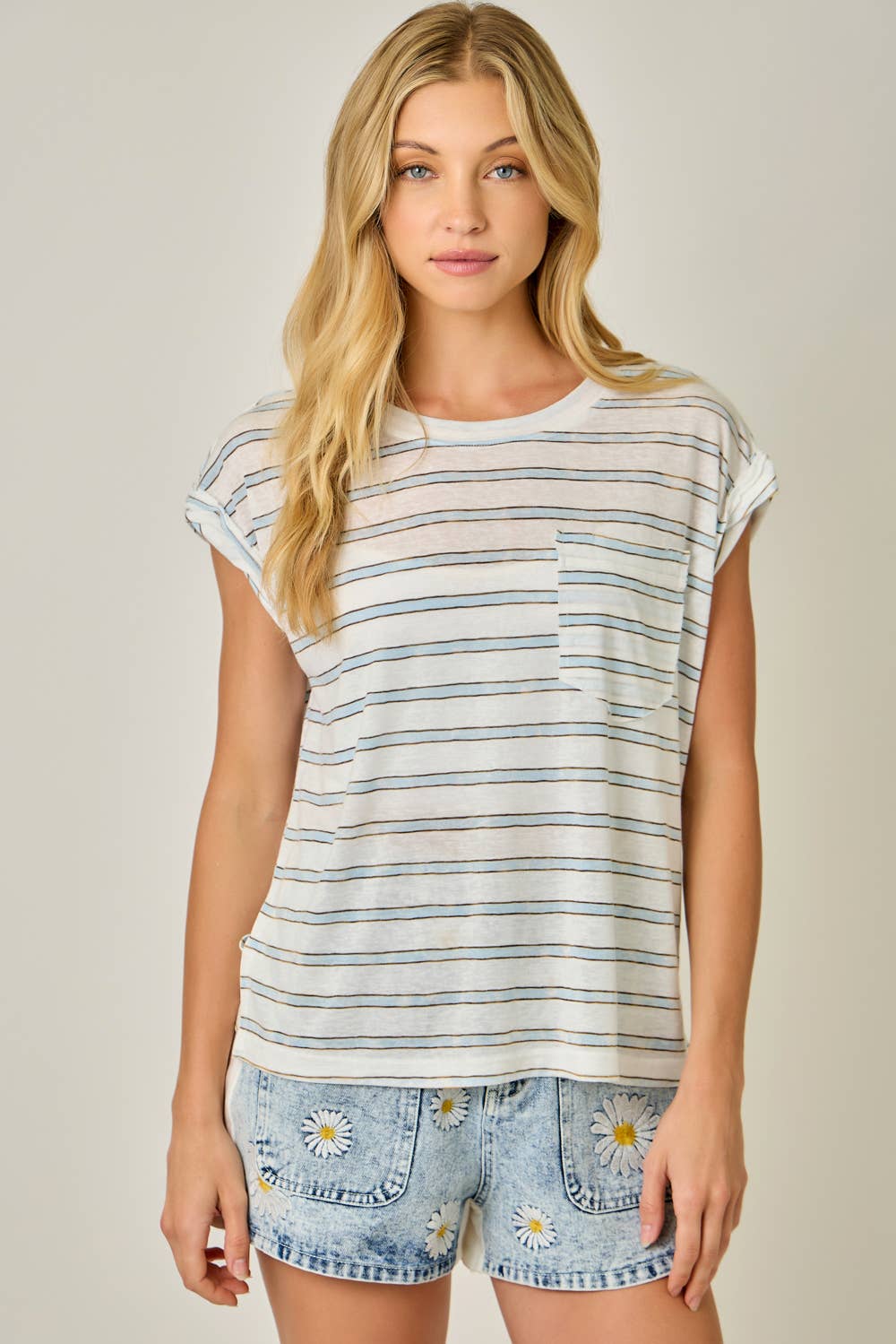 Slouchy Essential Stripe Tee