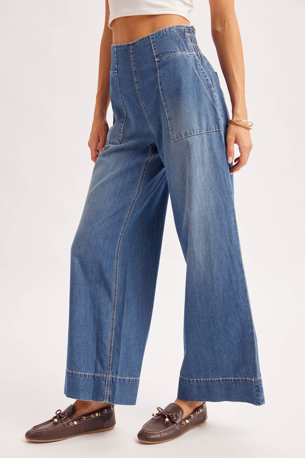 Wide Leg Denim Jeans