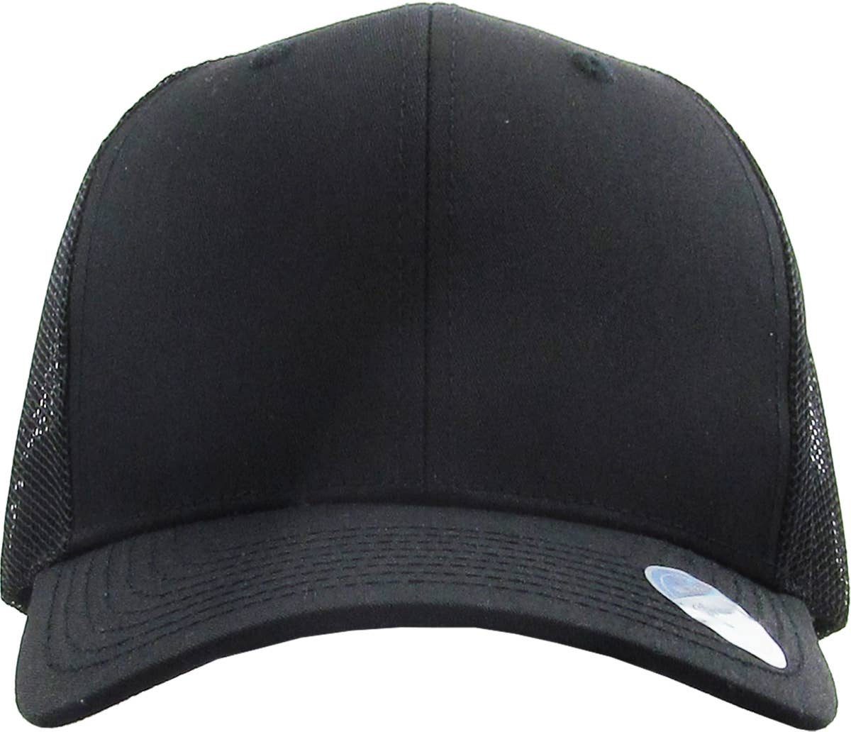 CLASSIC 6 PANEL MESH BACK: BLK-BLK