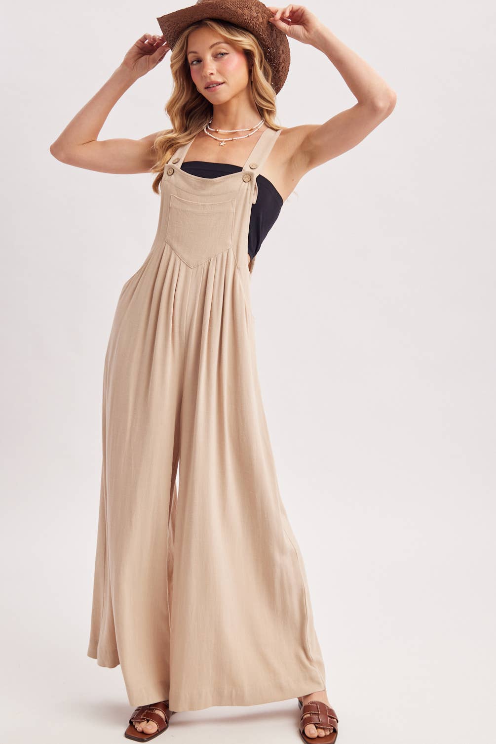 Flowy Wide Leg Overall