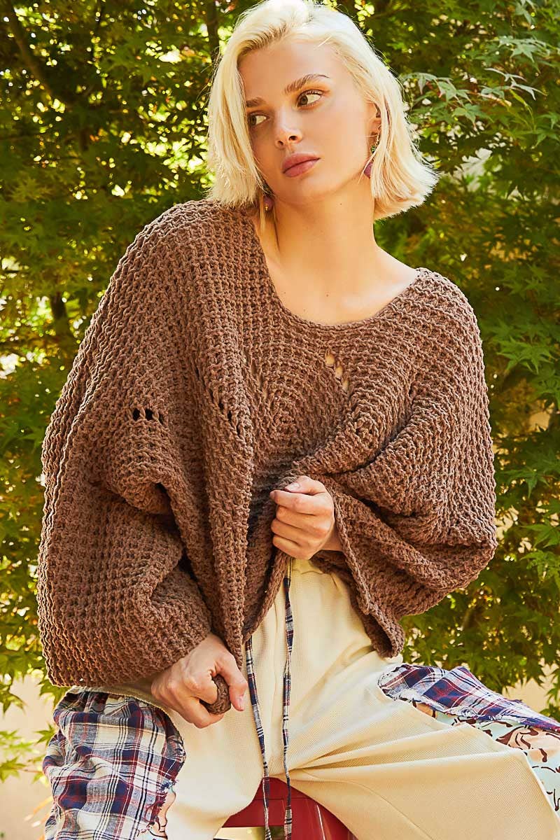 Mocha Chenille Sweater