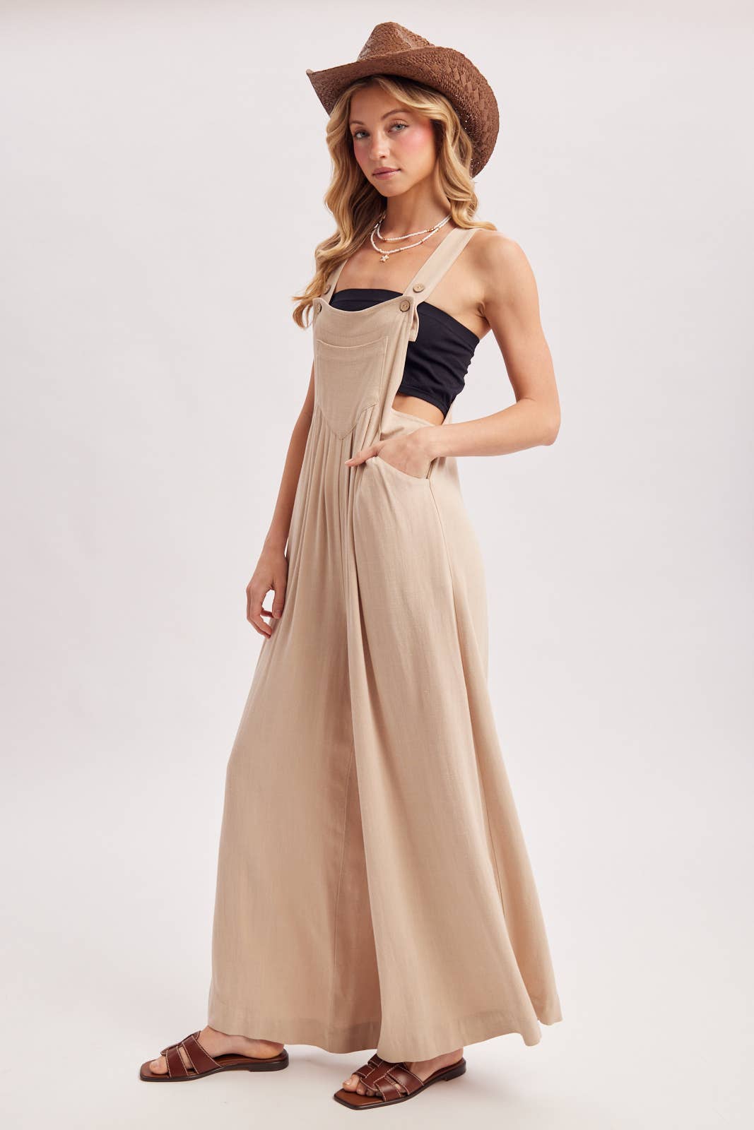 Flowy Wide Leg Overall