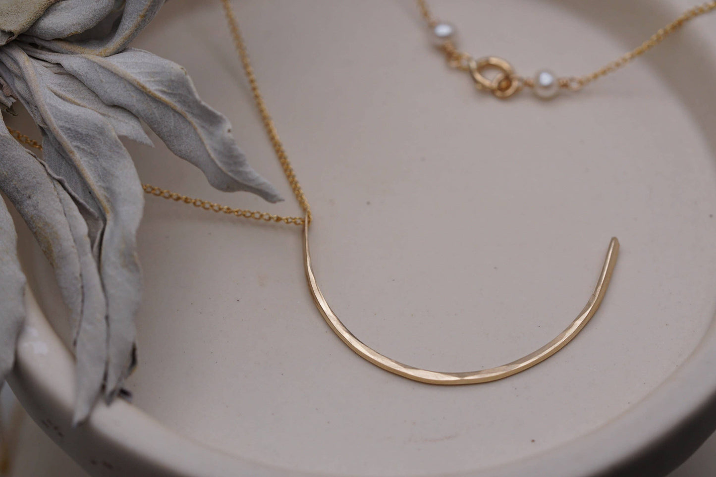 18" Crescent Moon necklace - Large Crescent